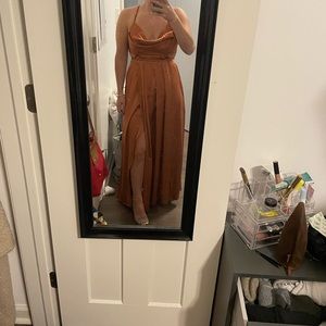 Hello Molly Reveal your Mind Midi Dress in Brown